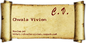 Chvala Vivien névjegykártya